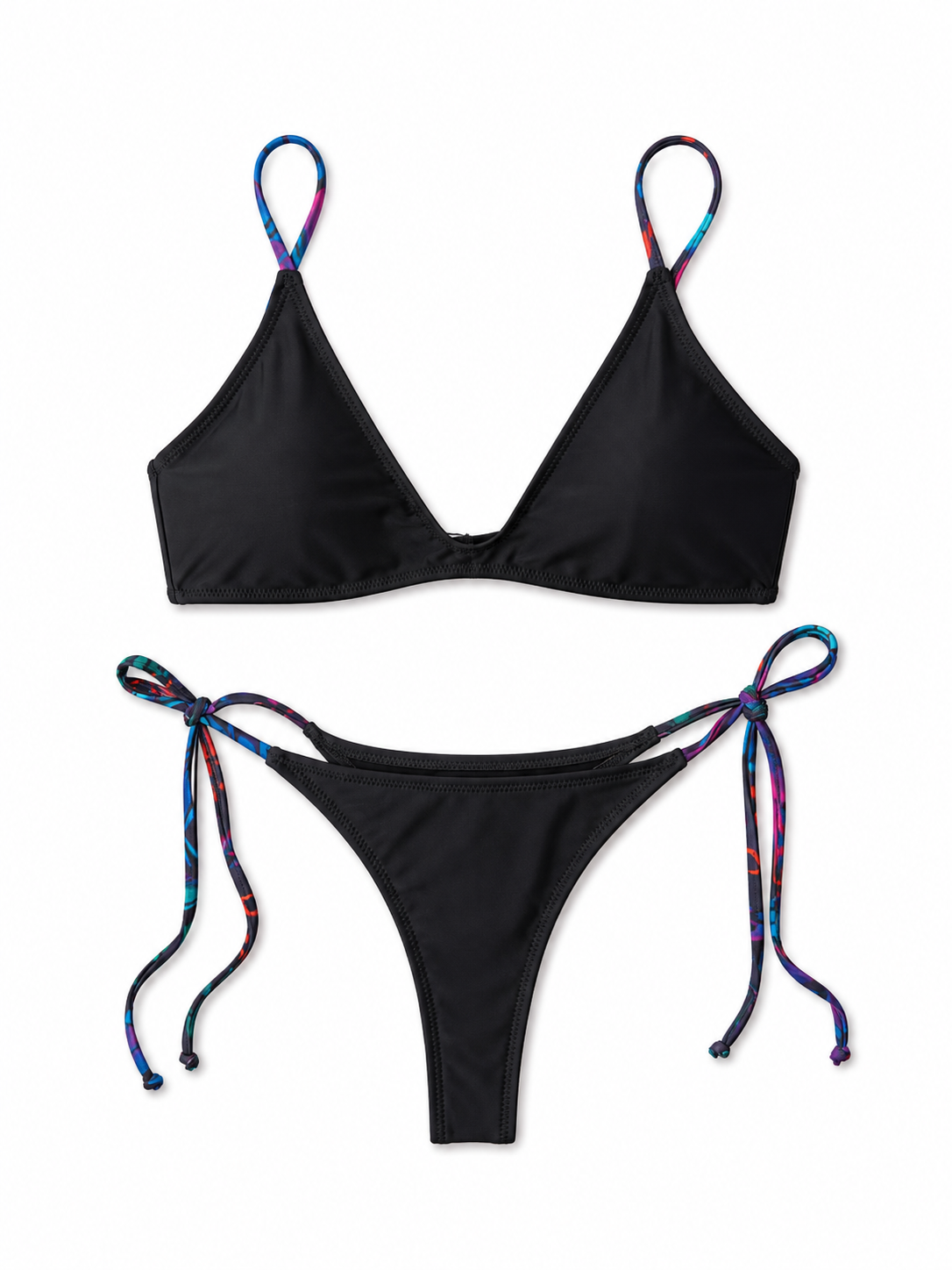Lime - Black&Morpho Bikini Set