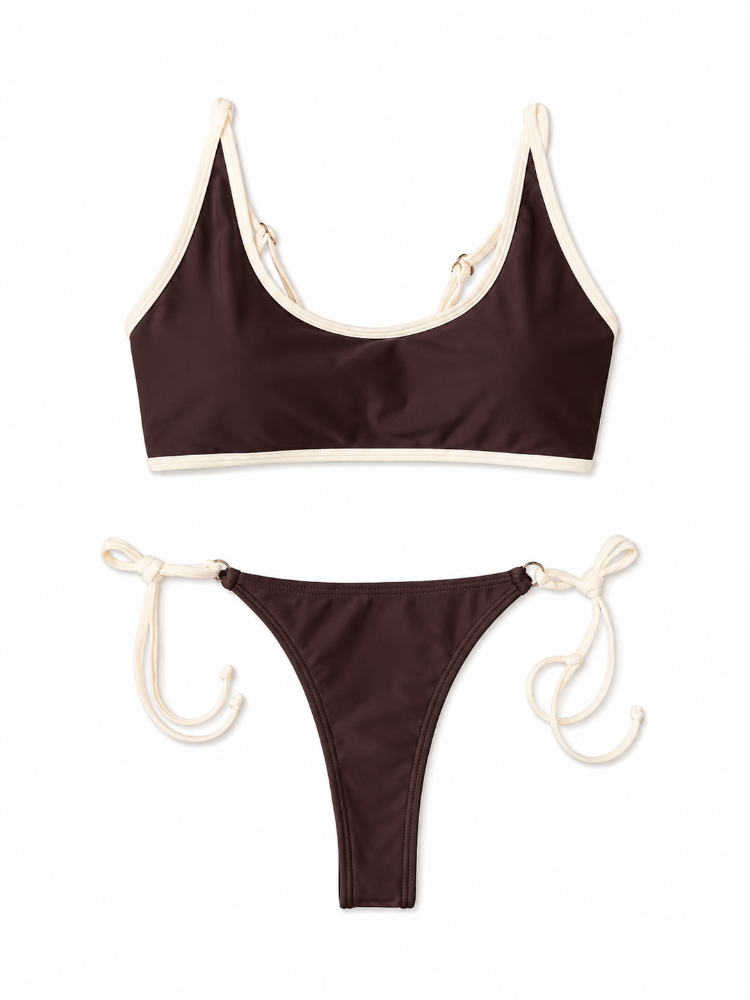 Fiso - Deep Mahogany Brown Bikini Set